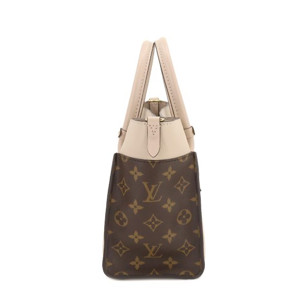 3 Louis Vuitton Monogram On My Side PM 2 Way Hand Shoulder Bag Leather Greige