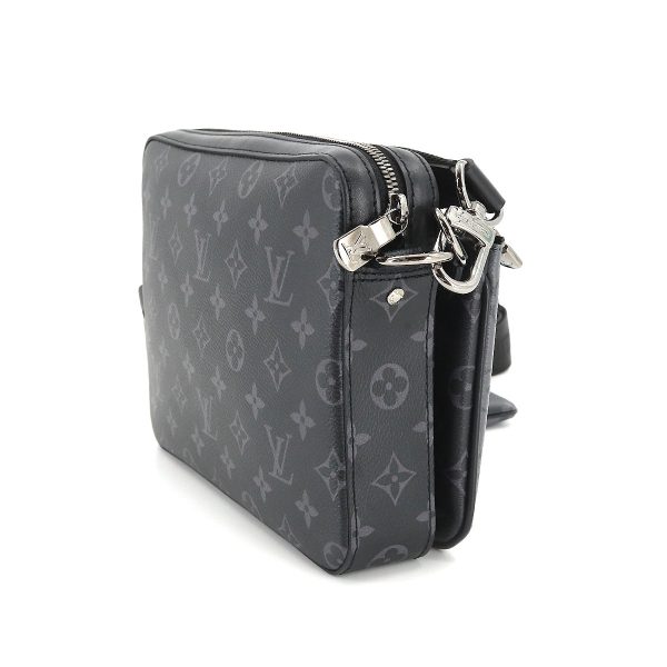 3 Louis Vuitton Monogram Eclipse Reverse Trio Messenger Shoulder Bag