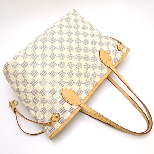 3 Louis Vuitton Damier Azur Neverfull PM Tote Bag