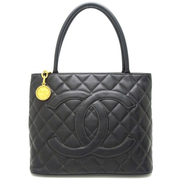 350254 1 Chanel Reissue Tote Bag Caviar Skin Black