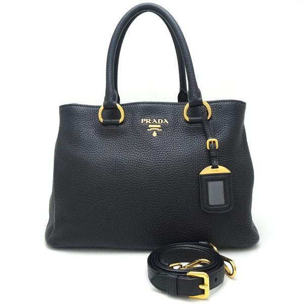 350457 1 Prada 2way Bag Leather Nero Outlet