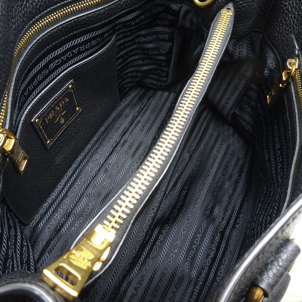 350457 6 Prada 2way Bag Leather Nero Outlet