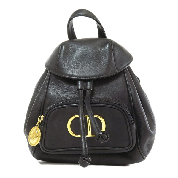 35314397 1 Christian Dior Motif Rucksack Backpack Noir Leather