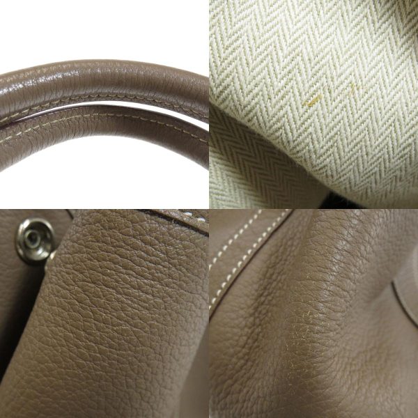 35714154 8 combine Hermes Garden Party PM Etoupe Tote Bag Leather