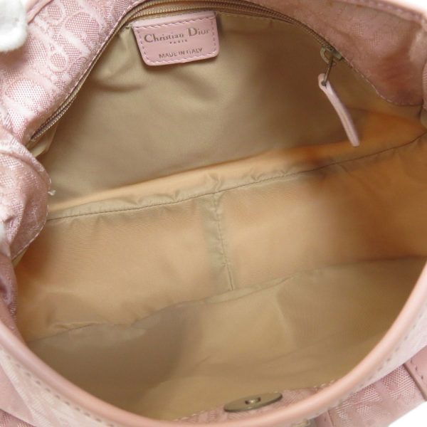 35718003 5 Christian Dior Trotter Shoulder Bag Canvas Leather Pink