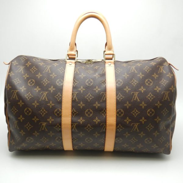 4 Louis Vuitton Monogram Keepall 45 Brown Boston Bag