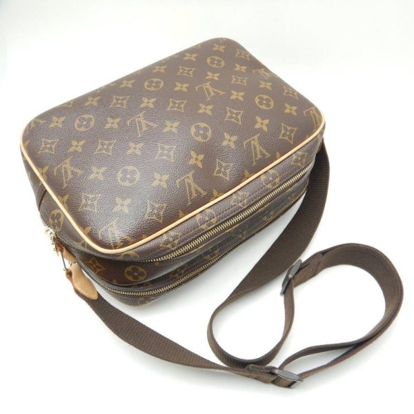 4 Louis Vuitton Monogram Reporter PM Brown Shoulder Bag