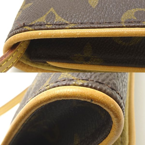 4 Louis Vuitton Monogram Pochette Twin GM Brown 2WAY