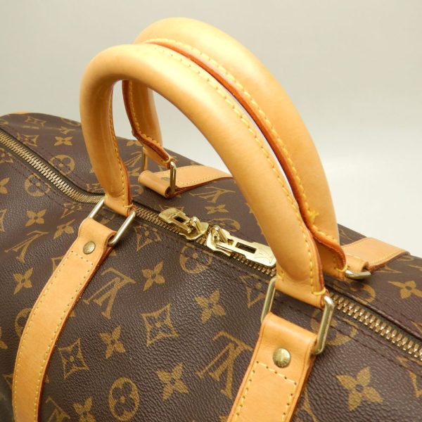 4 Louis Vuitton Monogram Keepall Bandouliere 50 Boston Bag Brown