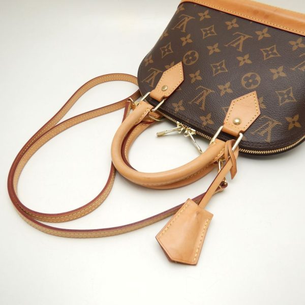 4 Louis Vuitton Monogram Alma BB Handbag Brown