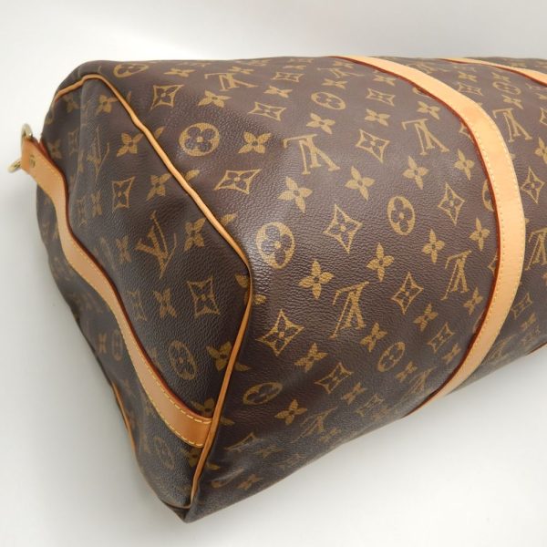 4 Louis Vuitton Monogram Keepall Bandouliere 50 Boston Bag Brown