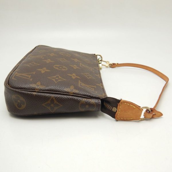 4 Louis Vuitton Monogram Pochette Handbag Accessory Pouch Brown