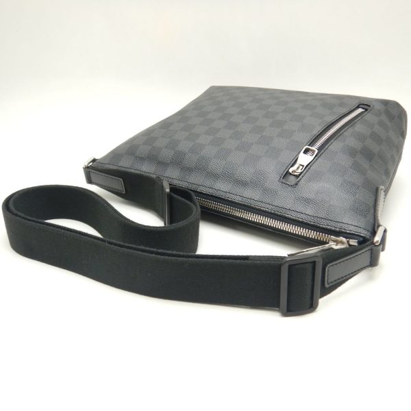 4 Louis Vuitton Damier Graphite Mick PM Shoulder Bag Black