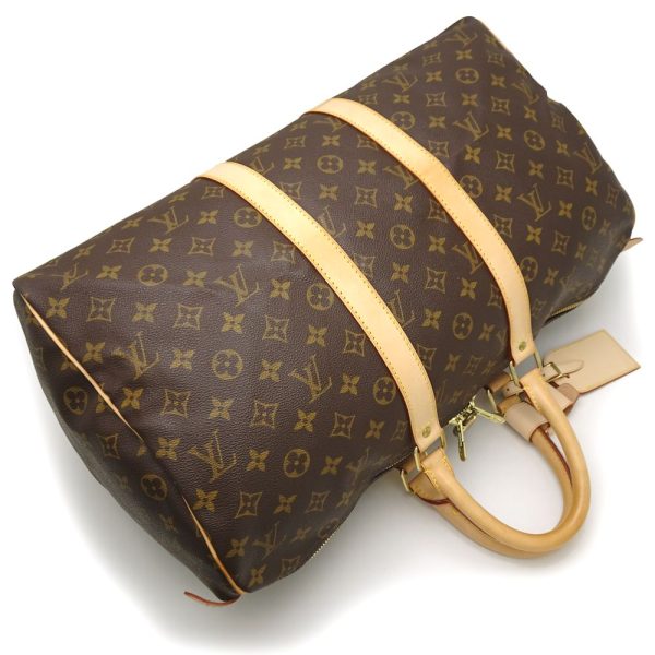 4 Louis Vuitton Monogram Keepall 45 Boston Bag Brown