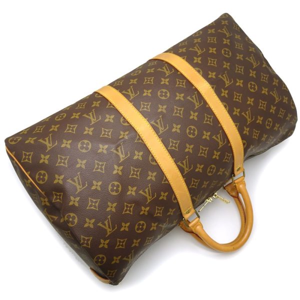 4 Louis Vuitton Monogram Keepall 50 Boston Bag Brown