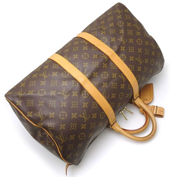 4 Louis Vuitton Monogram Keepall 45 Boston Bag Brown