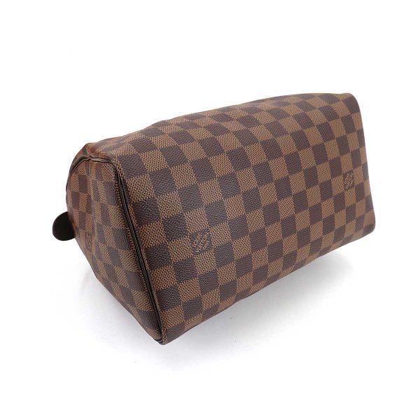 4 Louis Vuitton Damier Speedy 25 Hand Bag Ebene Brown Gold Hardware