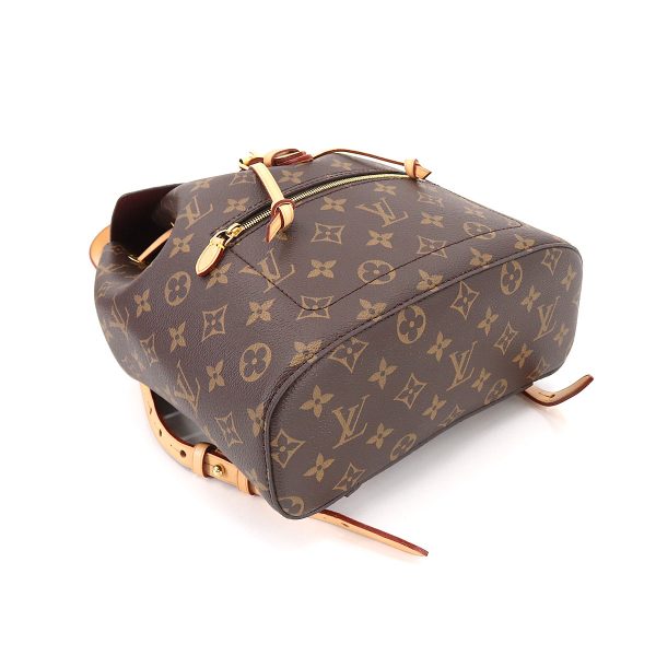 4 Louis Vuitton Monogram Montsouris Backpack Rucksack Brown Rfid Gold Hardware