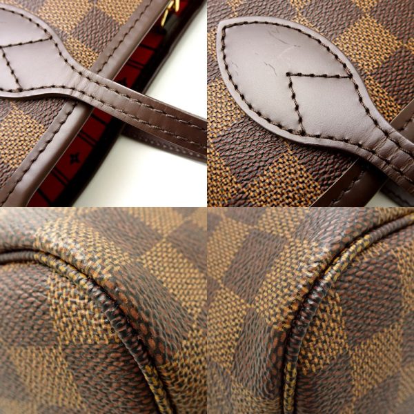 4 Louis Vuitton Damier Neverfull PM Ebene Tote Bag Brown