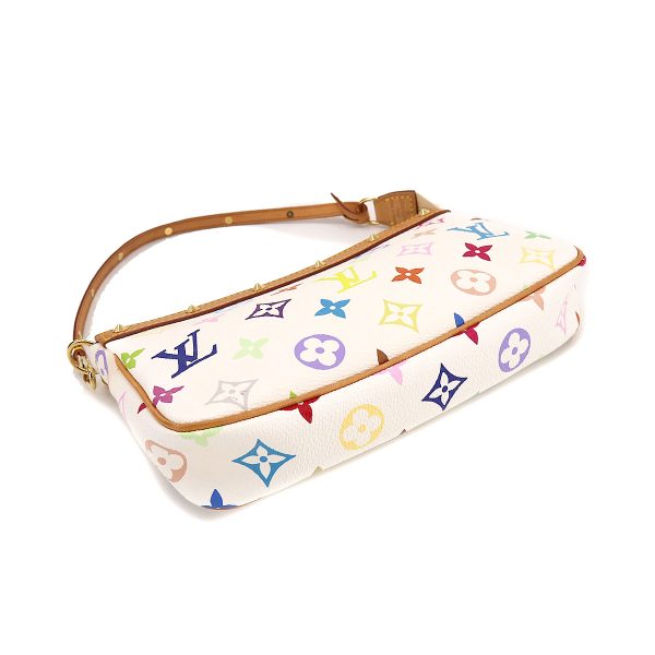 4 Louis Vuitton Monogram Multicolor Pochette Accessoires Hand Bag Bron