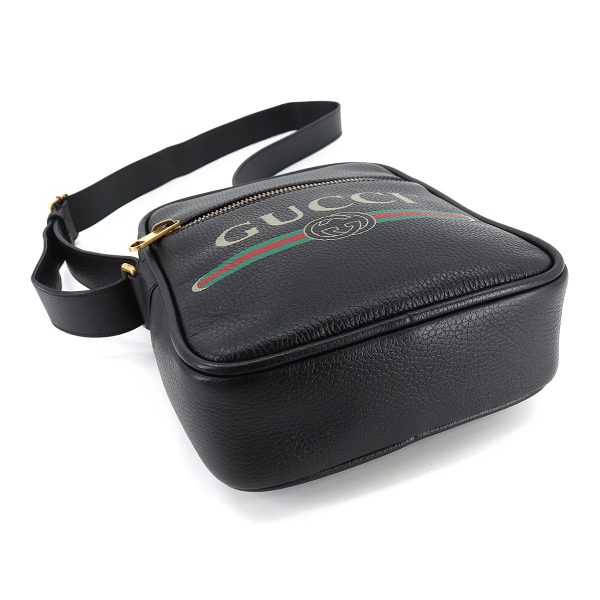 4 Gucci Leather Black Gold Hardware Shoulder Bag