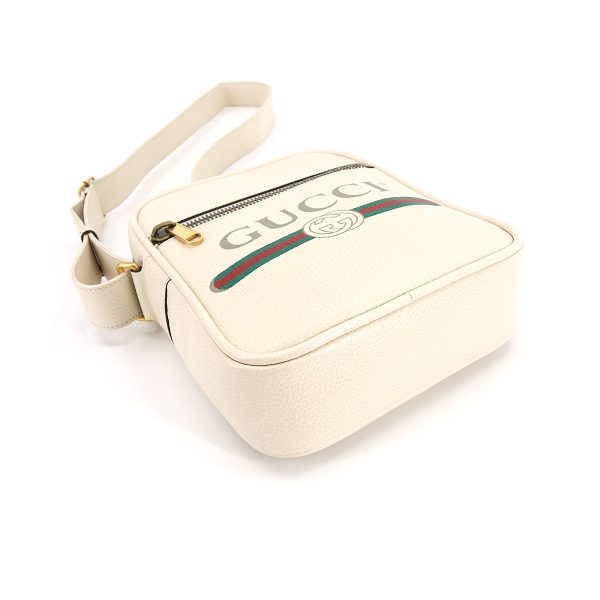 4 Gucci Shoulder Bag Leather Ivory Gold Hardware White