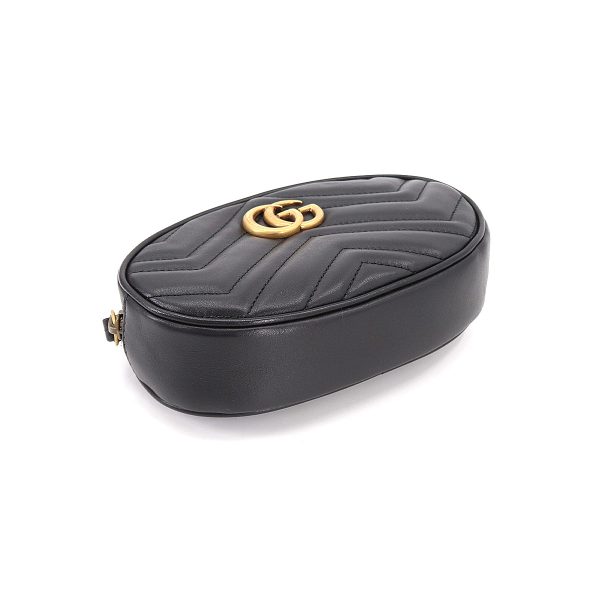 4 Gucci GG Marmont Belt Bag Waist Pouch Leather Black