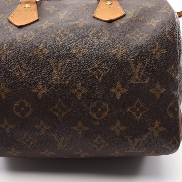 4 Louis Vuitton Speedy 25 Monogram Handbag Leather Brown