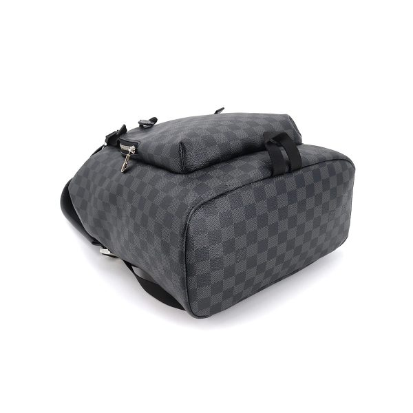 4 Louis Vuitton Damier Graphite Zack Backpack Silver Metal Fittings