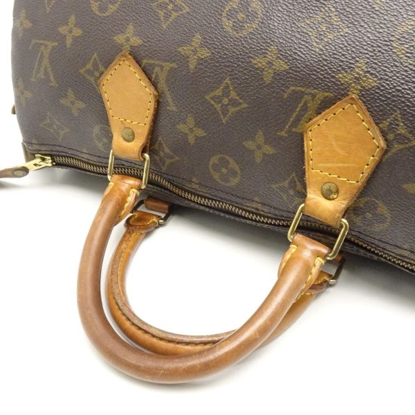 4 Louis Vuitton Monogram Speedy 30 Brown Boston Bag