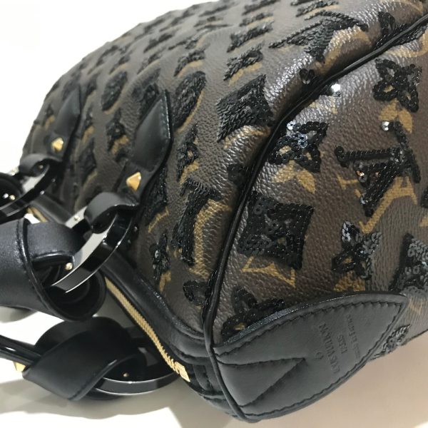 4 Louis Vuitton Bubble Eclipse Speedy 30 Shoulder Bag Noir Black