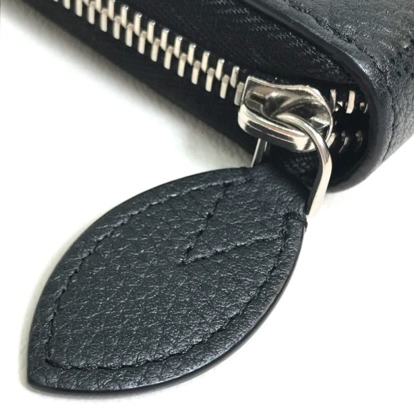 4 Louis Vuitton Monogram Zippy Wallet Round Zipper Long Wallet Noir Black