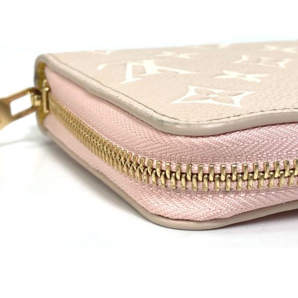 4 Louis Vuitton Monogram Amplant Zippy Wallet Round Zipper Pink Beige Yellow