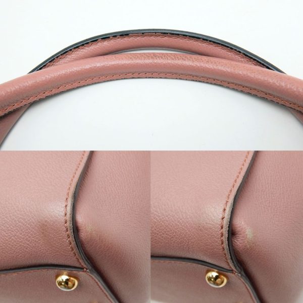 4 Burberry 2way Handbag Leather Mauve Pink