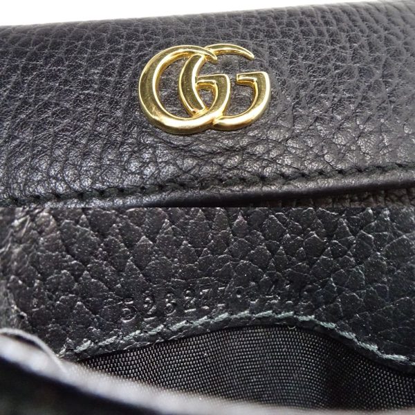 4 Gucci Compact Wallet Trifold Petit Marmont Leather Black