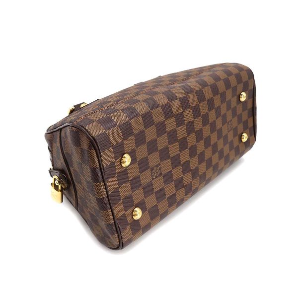 4 Louis Vuitton Damier Duomo Hand Bag Ebene Gold Metal Fittings