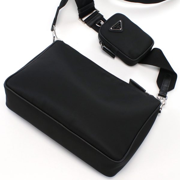 4 Prada Shoulder Bag Triangle Black