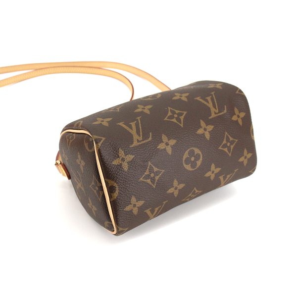 4 Louis Vuitton Monogram Nano Speedy 2 Way Hand Shoulder Bag Brown