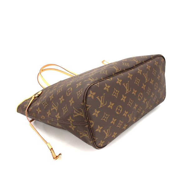 4 Louis Vuitton Monogram Neverfull MM Tote Bag Brown Beige