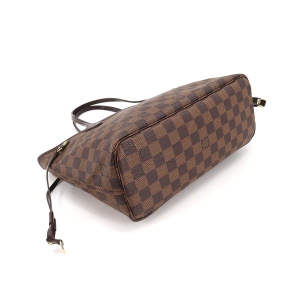 4 Louis Vuitton Damier Neverfull PM Tote Bag Ebene Brown