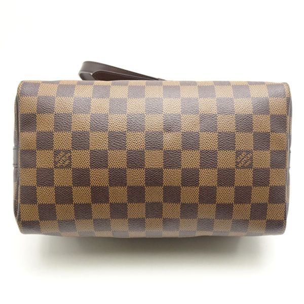 4 Louis Vuitton Damier Speedy Bandouliere 25 Ebene Boston Bag Brown