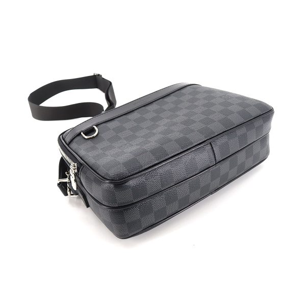 4 Louis Vuitton Damier Graphite Trocadero Messenger PM Shoulder Bag Black