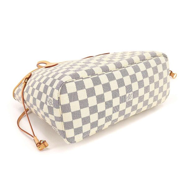 4 Louis Vuitton Damier Azur Neverfull PM Tote Bag White