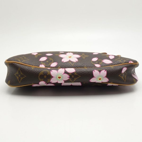 4 Louis Vuitton Cherry Blossom Pochette Accessoire Accessory Pouch Brown