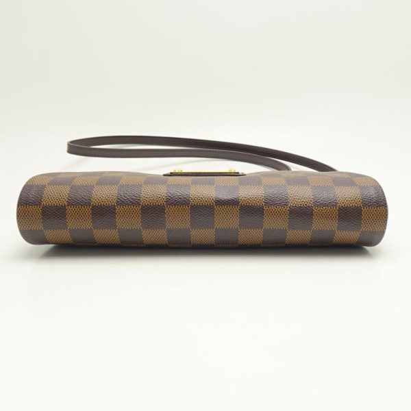 4 Louis Vuitton Damier Eva Ebene 2WAY Bag Brown