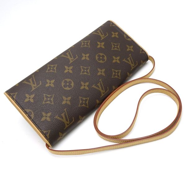 4 Louis Vuitton Monogram Pochette Twin GM Brown 2WAY Bag