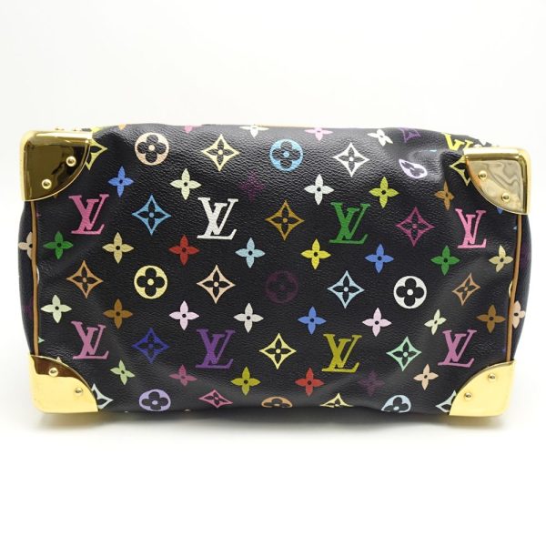 4 Louis Vuitton Multicolor Speedy 30 Noir Boston Bag Black