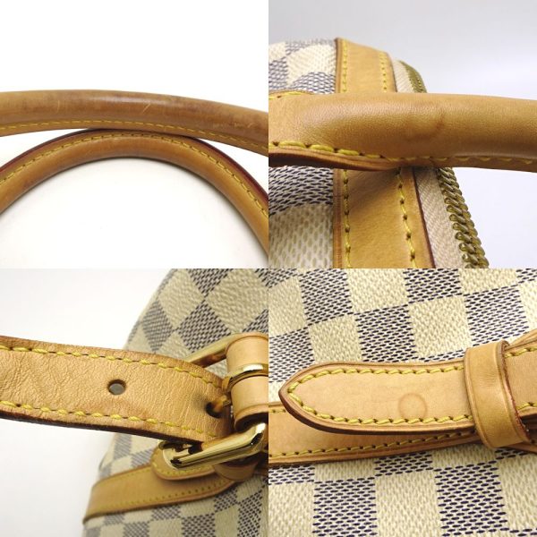 4 Louis Vuitton Damier Azur Berkley Handbag Boston Bag White