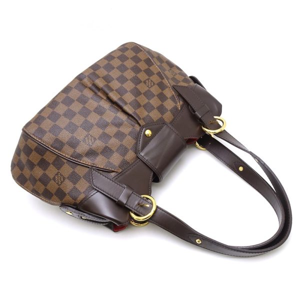 4 Louis Vuitton Damier Sistine PM Ebene Handbag Brown