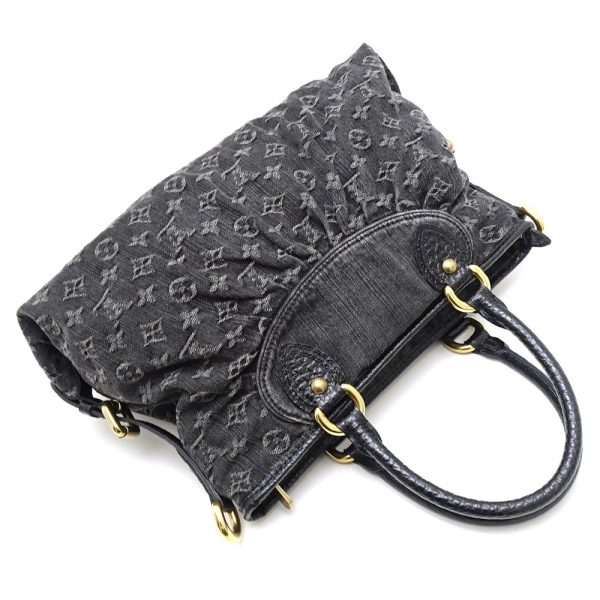 4 Louis Vuitton Monogram Denim Neo Cabby MM Noir Shoulder Bag Black